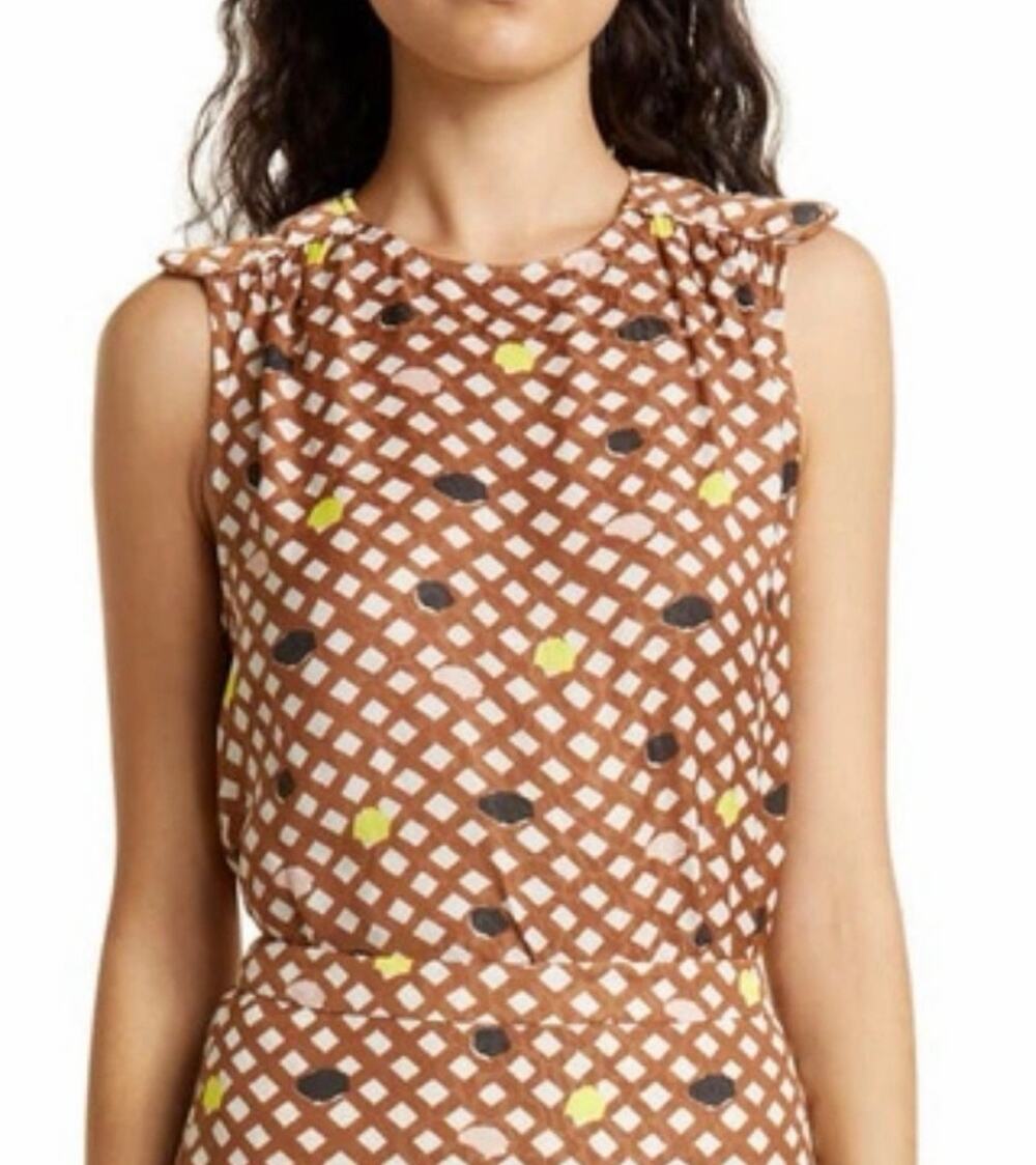 New Ted Baker brown Tiymon blouse sz 6 $130